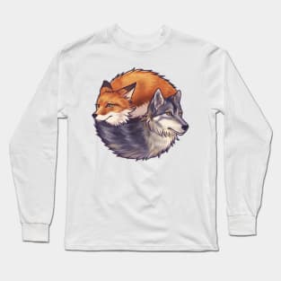 Fox and Wolf Long Sleeve T-Shirt